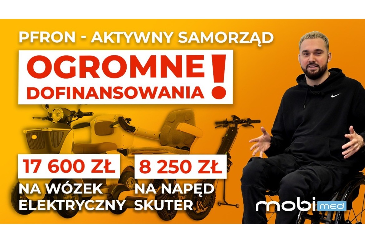 Dofinansowania 90% na przystawki elektryczne do wózków inwalidzkich. 8 250 zł od PFRON 2024 