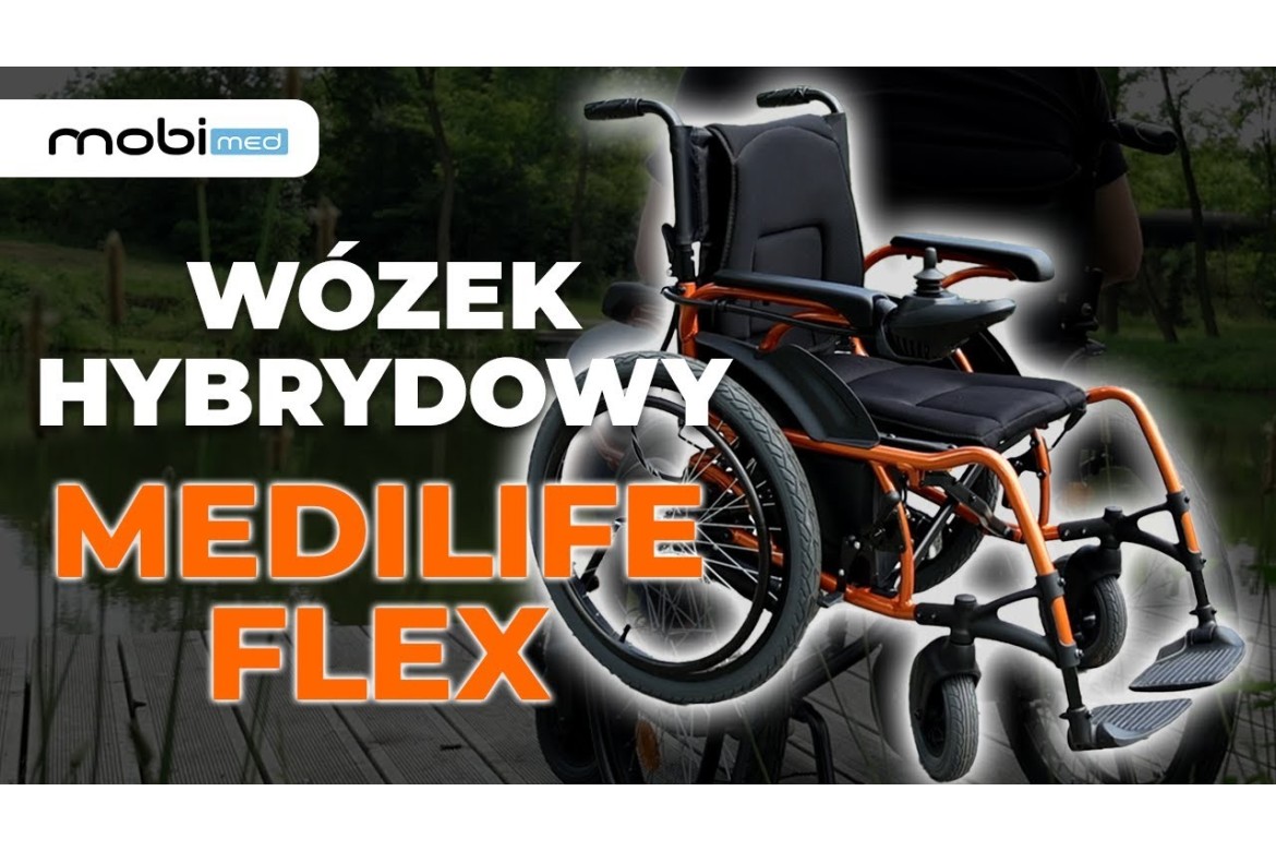 WÓZEK INWALIDZKI ELEKTRYCZNY I MANUALNY RĘCZNY W JEDNYM, WÓZEK HYBRYDOWY MEDILIFE FLEX PREZENTACJA